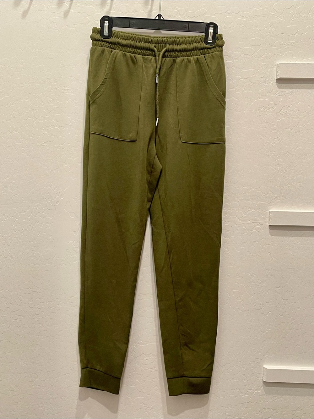 Olive Green Men's Jogger Pants - Casual Drawstring Sweatpants